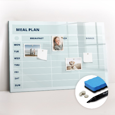 Magnetic writing board Pastel menu
