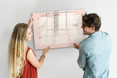 Magnetic erase board A lovely weekly planner
