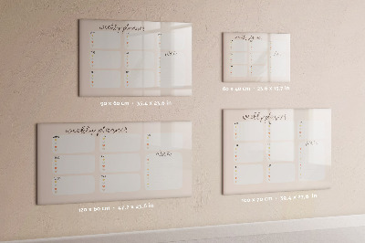 Magnetic erase board A lovely weekly planner