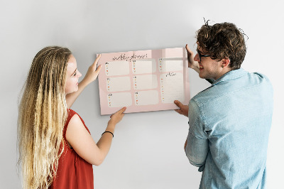 Magnetic erase board A lovely weekly planner