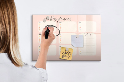 Magnetic erase board A lovely weekly planner