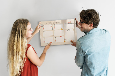 Magnetic board with marker Weekly Planner