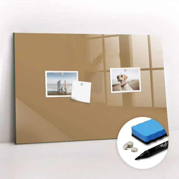 Magnetic board for writing Dark beige color