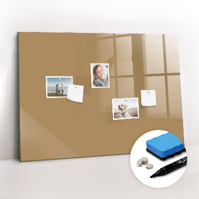 Magnetic board for writing Dark beige color