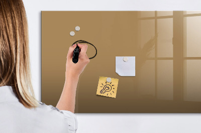 Magnetic board for writing Dark beige color