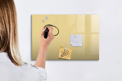 Magnetic board with marker Cream color