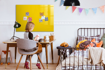 Magnetic board with marker Light yellow color