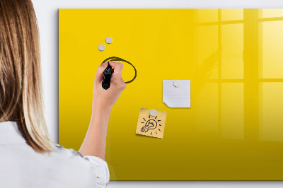 Magnetic board with marker Light yellow color