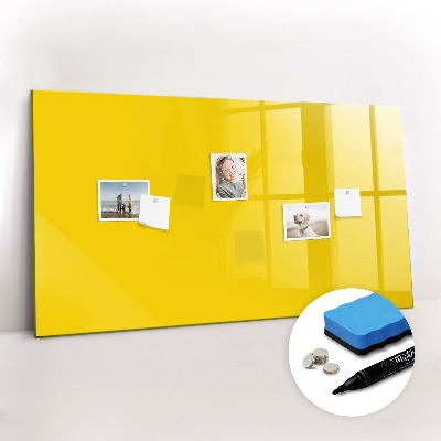 Magnetic board with marker Light yellow color