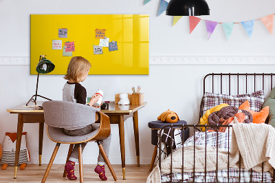 Magnetic board with marker Light yellow color