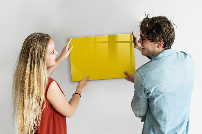 Magnetic board with marker Light yellow color