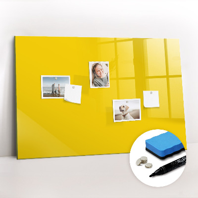 Magnetic board with marker Light yellow color