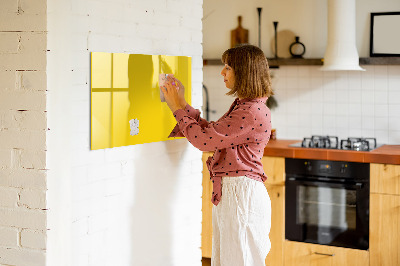 Magnetic board with marker Light yellow color