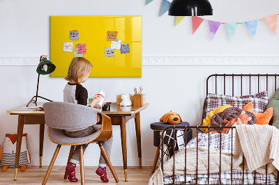 Magnetic board with marker Light yellow color