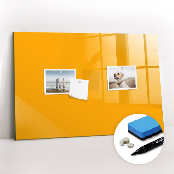 Magnetic board for writing Golden yellow color