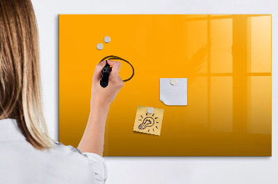 Magnetic board for writing Golden yellow color