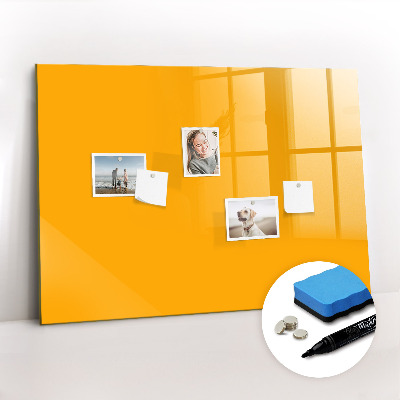 Magnetic board for writing Golden yellow color