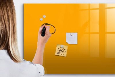 Magnetic board for writing Golden yellow color