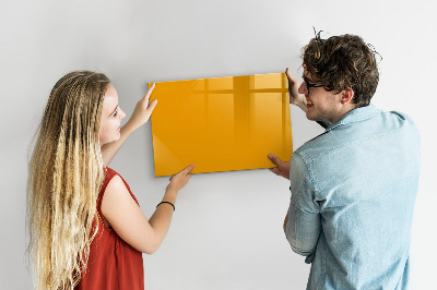 Magnetic board for writing Golden yellow color