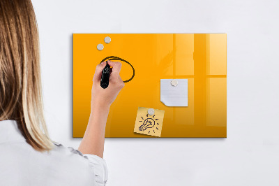 Magnetic board for writing Golden yellow color