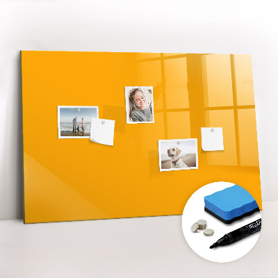 Magnetic board for writing Golden yellow color