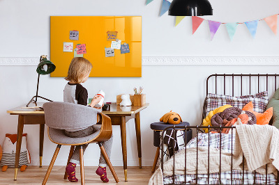 Magnetic board for writing Golden yellow color