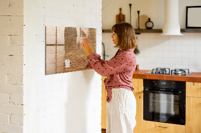 Magnetic board for drawing Light Wood