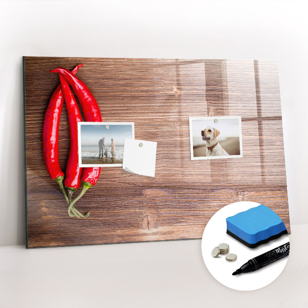 Magnetic board with marker Peppers