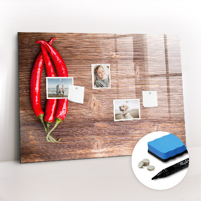 Magnetic board with marker Peppers