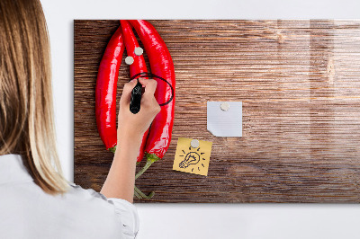 Magnetic board with marker Peppers