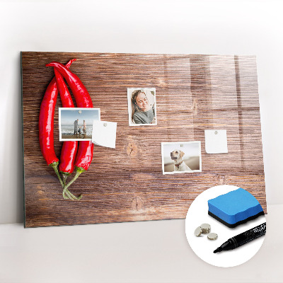 Magnetic board with marker Peppers