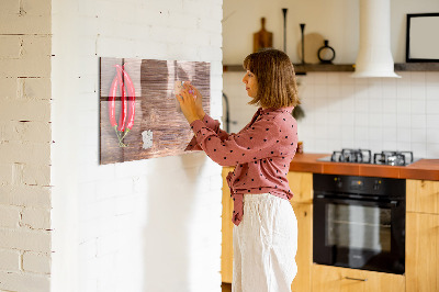 Magnetic board with marker Peppers