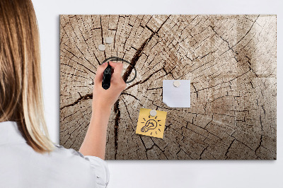 Magnetic writing board Old wood stump
