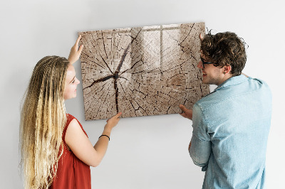 Magnetic board with marker Old Wood Trunk