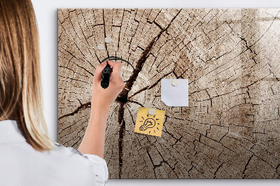 Magnetic writing board Old wood stump