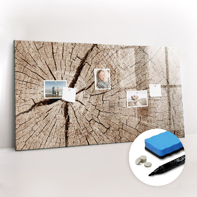 Magnetic writing board Old wood stump