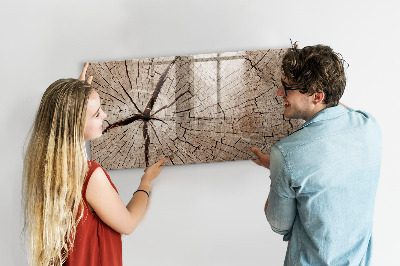 Magnetic writing board Old wood stump