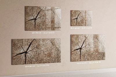 Magnetic writing board Old wood stump