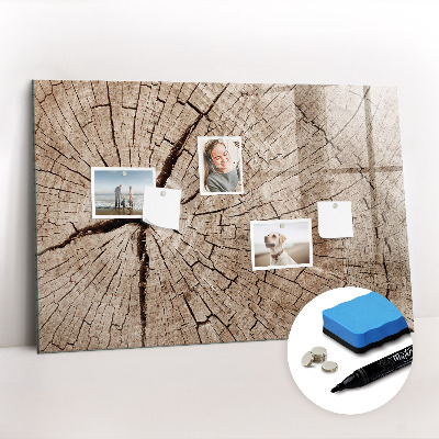 Magnetic writing board Old wood stump