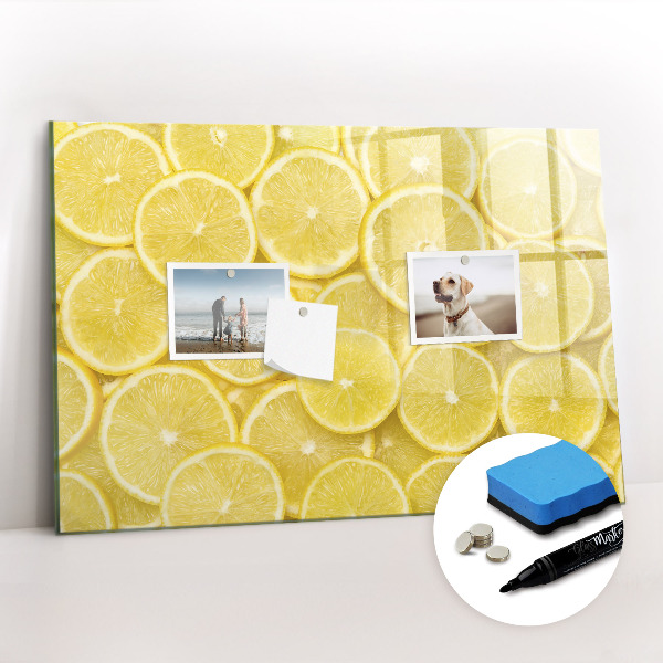 Magnetic board for writing Lemon slices