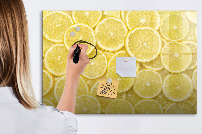 Magnetic board for writing Lemon slices