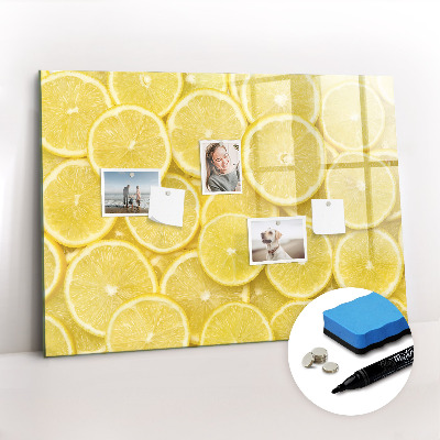 Magnetic board for writing Lemon slices