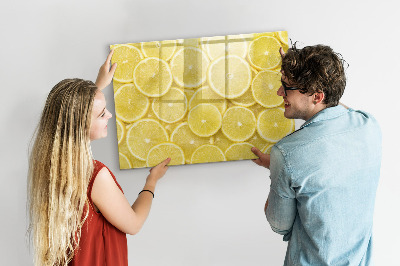 Magnetic board for writing Lemon slices