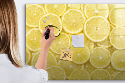 Magnetic board for writing Lemon slices