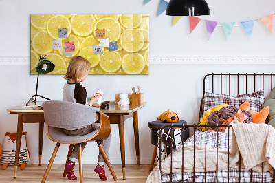 Magnetic board for writing Lemon slices