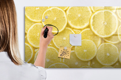 Magnetic board for writing Lemon slices