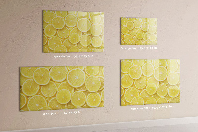 Magnetic board for writing Lemon slices