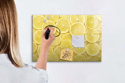 Magnetic board for writing Lemon slices