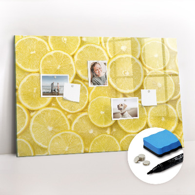 Magnetic board for writing Lemon slices