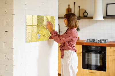 Magnetic board for writing Lemon slices